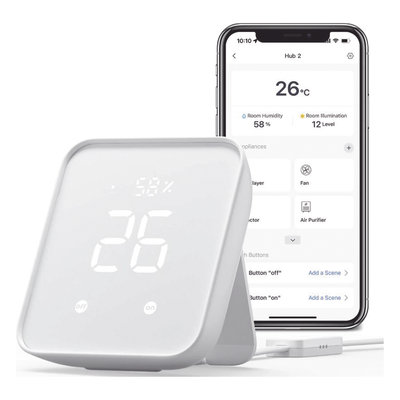 Controlador Hub Inteligente / Conexión Dual Wi-Fi y Bluetooth 4.2 / Alcance 120 m (393.7 ft) / Compatibilidad IR / Soporte Matter