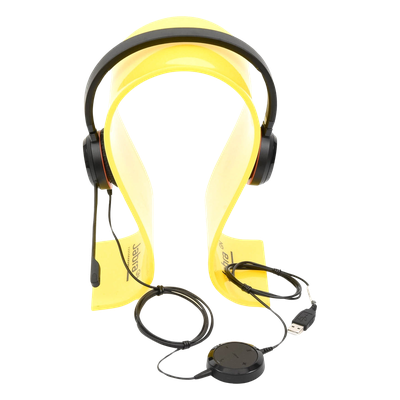 Auricular Profesional UC / Conectividad Dual USB y 3.5 mm / Micrófono con Cancelación de Ruido / Controlador en Cable con LED / Plug and Play