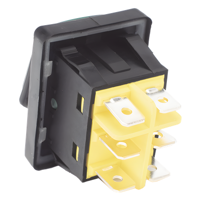 Interruptor Industrial / LED Verde / IP65 / NO-COM-NC / -40°C a 125°C / 30A / 38 x 28 x 29.5 mm