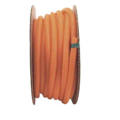 Tubo Corrugado Abierto / 1 in (25.4 mm) Diámetro / 30.5 m (100 ft) / Polietileno / Naranja / UL 94 HB / RoHS