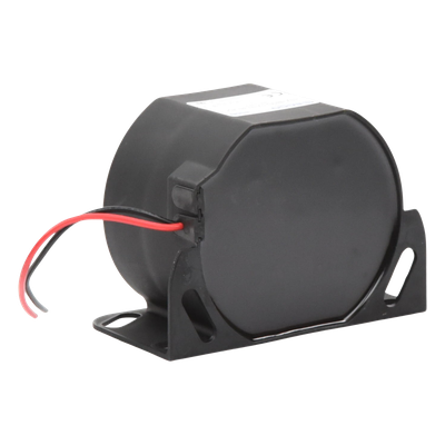 Alarma de Reversa Vehicular / 112 dB(A) / 12-36 VDC / Carcasa de Acero / Sellado Epoxi / 5.7" de Ancho