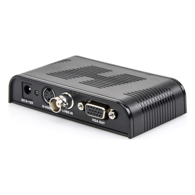 Convertidor de Video / S-Video, BNC y VGA a VGA / Resolución 1920x1200 / 6 Modos HD / Ajuste de Imagen / Fuente 5V 1A Incluida