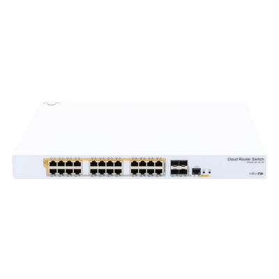 Switch PoE / 24 Puertos Gigabit / 4 SFP+ 10G / 450W PoE / 1U Rack