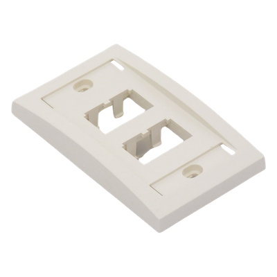 Placa de Pared Vertical / 4 Puertos Mini-Com / 69.8 x 114.3 mm / 2.75 x 4.5 pulg / Blanco Mate