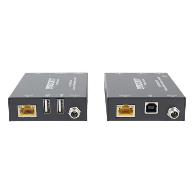 Extensor HDMI con KVM / 4K2K@60Hz / 4:4:4 / 18 Gbps / 70 m (229.7 ft) / HDR / PoC Bidireccional / USB 1.1 / Audio 3.5mm
