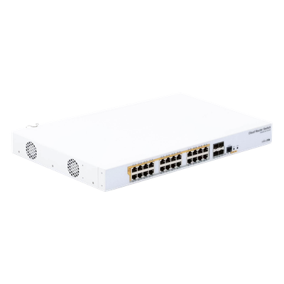 Switch PoE / 24 Puertos Gigabit / 4 SFP+ 10G / 450W PoE / 1U Rack
