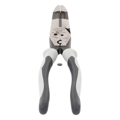 Pinza Híbrida / 3 en 1 Cortar-Pelar-Ponchar / 8" (20.3 cm) / Cable Sólido 10-14 AWG / Cable Trenzado 12-16 AWG / Pernos 6-32 y 8-32
