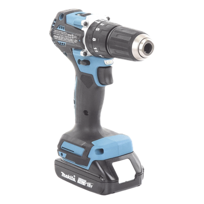 Taladro Rotomartillo Inalámbrico / 18V / 1,700 RPM / 40 N.m / Mandril 13 mm (1/2') / Motor Sin Escobillas / 2 Baterías 1.5 Ah