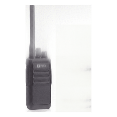 Radio Portátil Analógico UHF / 400-470 MHz / 2W / 16 Canales / VOX Manos Libres / Batería 6-8 hrs / 161 g (5.68 oz)