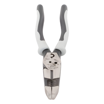 Pinza Híbrida / 3 en 1 Cortar-Pelar-Ponchar / 8" (20.3 cm) / Cable Sólido 10-14 AWG / Cable Trenzado 12-16 AWG / Pernos 6-32 y 8-32
